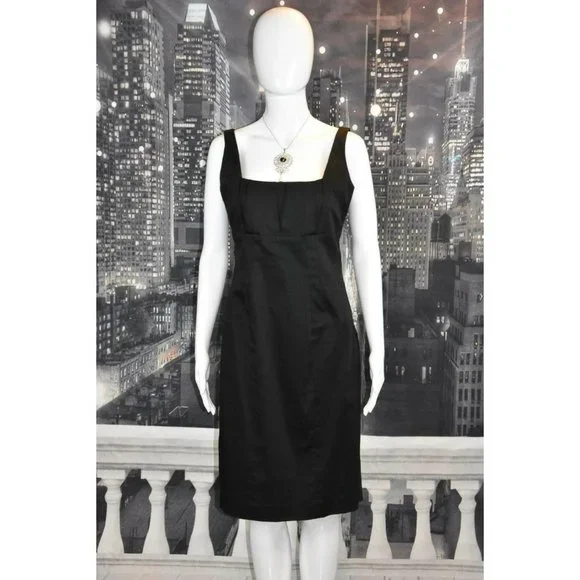 navy blue dress for baby girl Calvin Klein Black White Women's Size 8 Sheath Striped Belted Dress main image 0